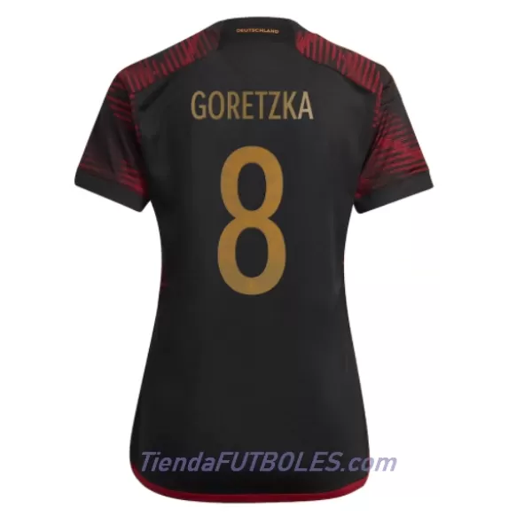 Camiseta Alemania Leon Goretzka 8 Mujer Segunda Mundial 2022