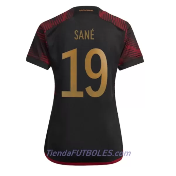 Camiseta Alemania Leroy Sané 19 Mujer Segunda Mundial 2022