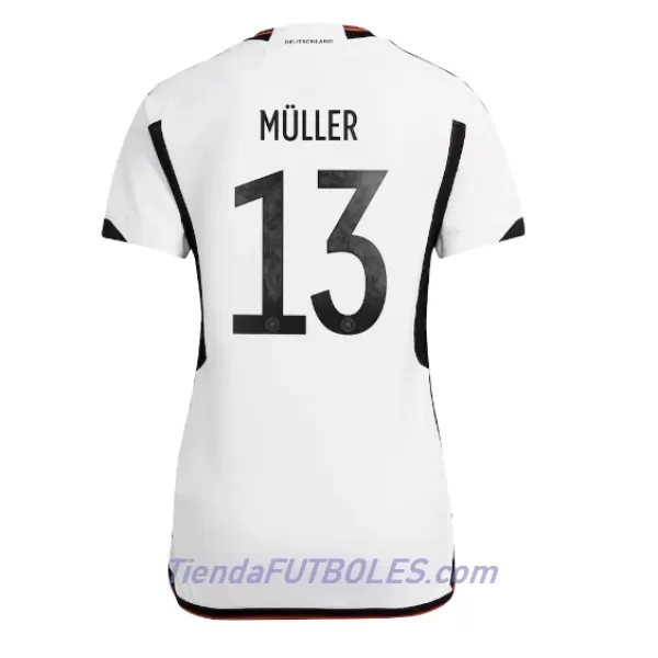 Camiseta Alemania Thomas Müller 13 Mujer Primera Mundial 2022