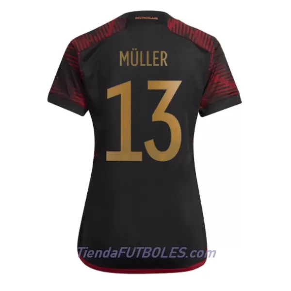 Camiseta Alemania Thomas Müller 13 Mujer Segunda Mundial 2022