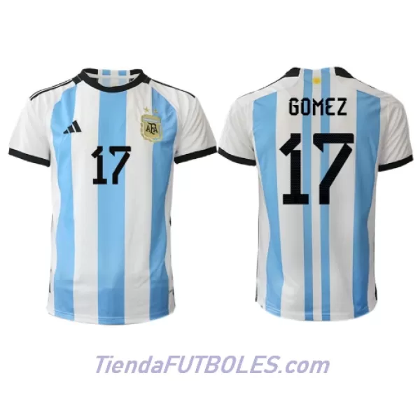 Camiseta Argentina Alejandro Gomez 17 Hombre Primera Mundial 2022