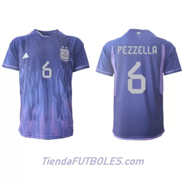 Camiseta Argentina German Pezzella 6 Hombre Segunda Mundial 2022