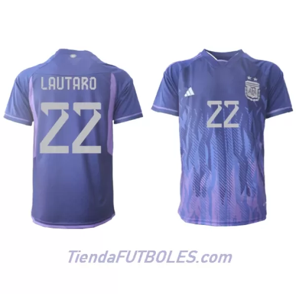 Camiseta Argentina Lautaro Martinez 22 Hombre Segunda Mundial 2022