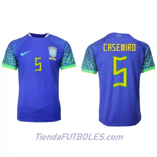Camiseta Brasil Casemiro 5 Hombre Segunda Mundial 2022
