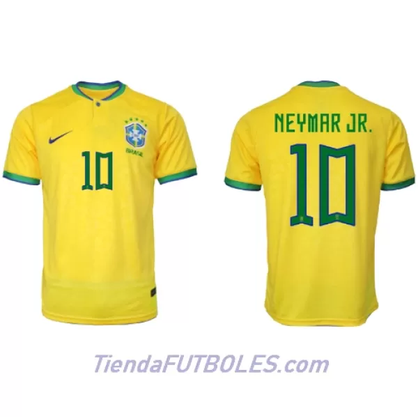 Camiseta Brasil Neymar Jr 10 Hombre Primera Mundial 2022