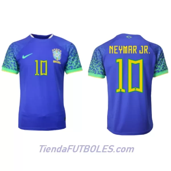 Camiseta Brasil Neymar Jr 10 Hombre Segunda Mundial 2022
