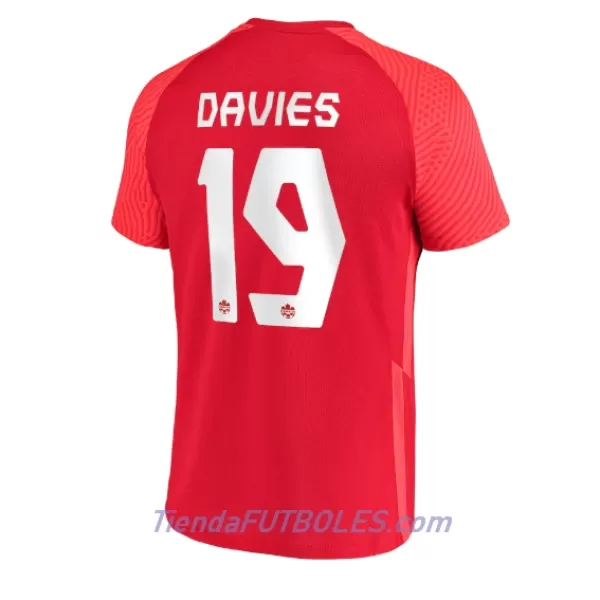 Camiseta Canada Alphonso Davies 19 Hombre Primera Mundial 2022