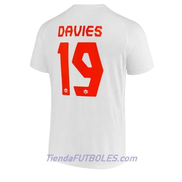 Camiseta Canada Alphonso Davies 19 Hombre Segunda Mundial 2022