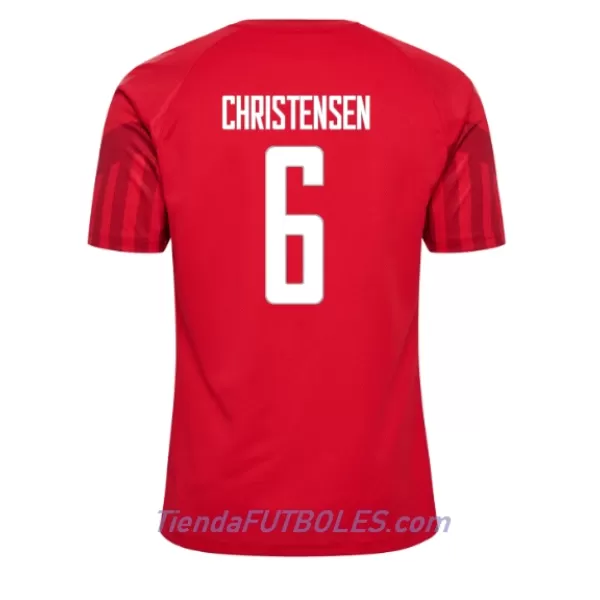 Camiseta Dinamarca Andreas Christensen 6 Hombre Primera Mundial 2022