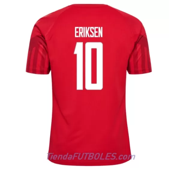 Camiseta Dinamarca Christian Eriksen 10 Hombre Primera Mundial 2022