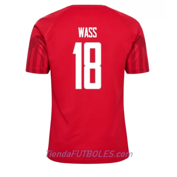 Camiseta Dinamarca Daniel Wass 18 Hombre Primera Mundial 2022