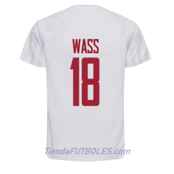 Camiseta Dinamarca Daniel Wass 18 Hombre Segunda Mundial 2022