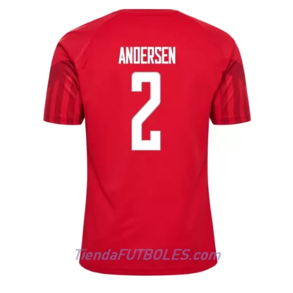 Camiseta Dinamarca Joachim Andersen 2 Hombre Primera Mundial 2022