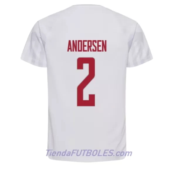 Camiseta Dinamarca Joachim Andersen 2 Hombre Segunda Mundial 2022