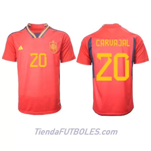 Camiseta España Daniel Carvajal 20 Hombre Primera Mundial 2022