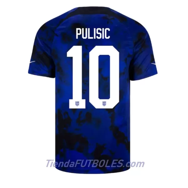Camiseta Estados Unidos Christian Pulisic 10 Hombre Segunda Mundial 2022