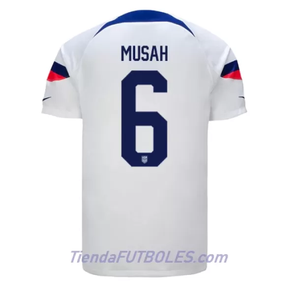 Camiseta Estados Unidos Yunus MEstados Unidosh 6 Hombre Primera Mundial 2022