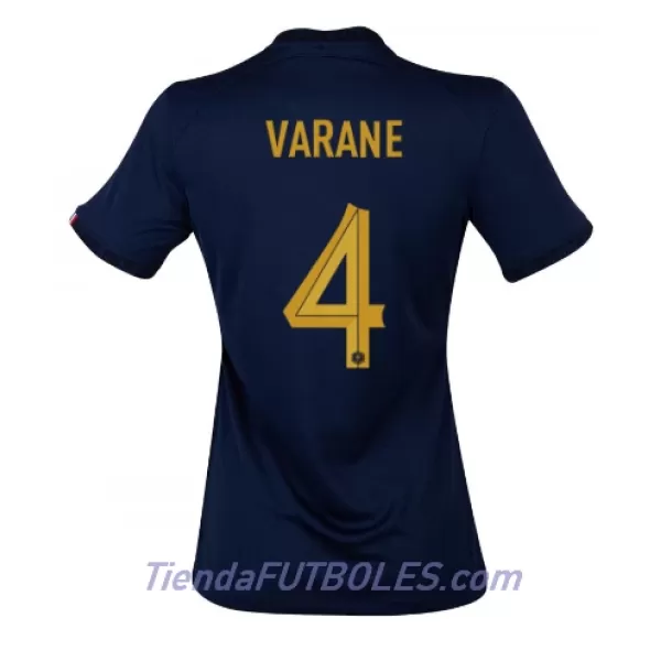 Camiseta Francia Raphael Varane 4 Mujer Primera Mundial 2022