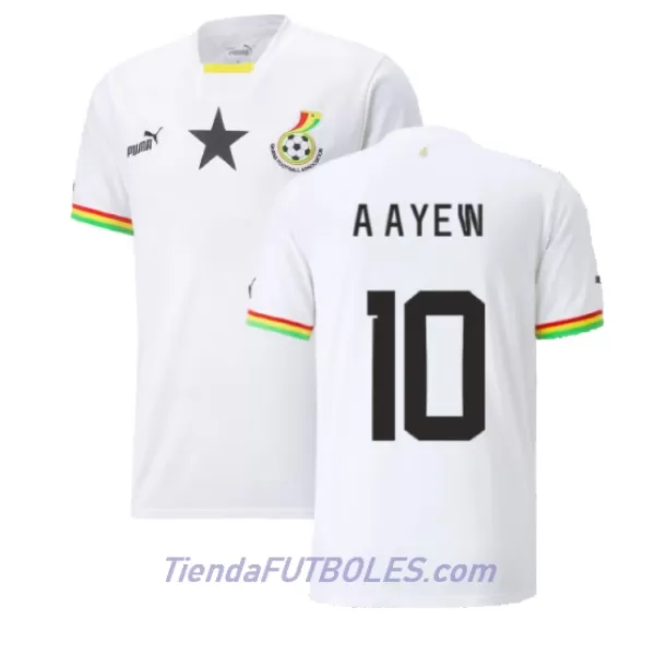 Camiseta Ghana Andre Ayew 10 Hombre Primera Mundial 2022