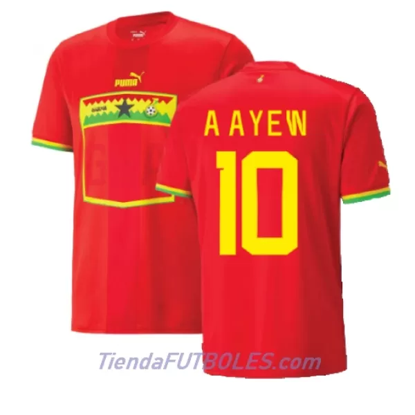 Camiseta Ghana Andre Ayew 10 Hombre Segunda Mundial 2022