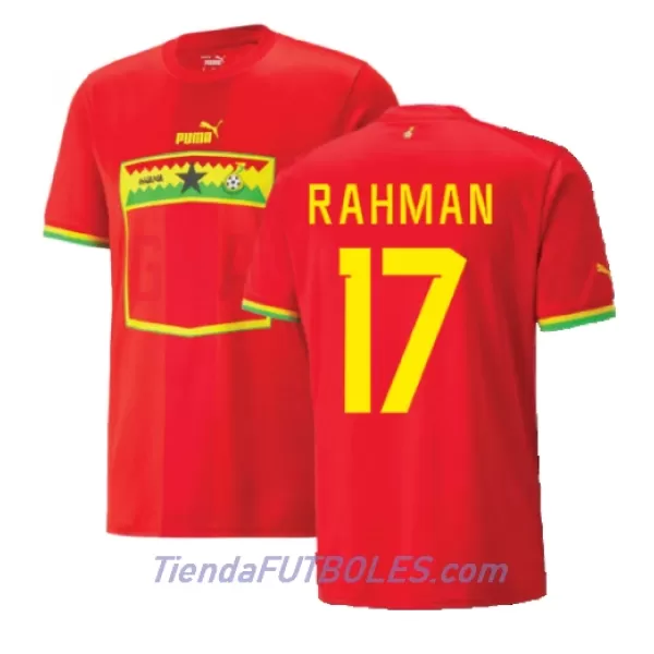 Camiseta Ghana Baba Rahman 17 Hombre Segunda Mundial 2022