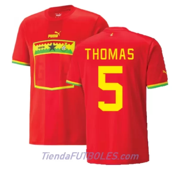 Camiseta Ghana Thomas Partey 5 Hombre Segunda Mundial 2022