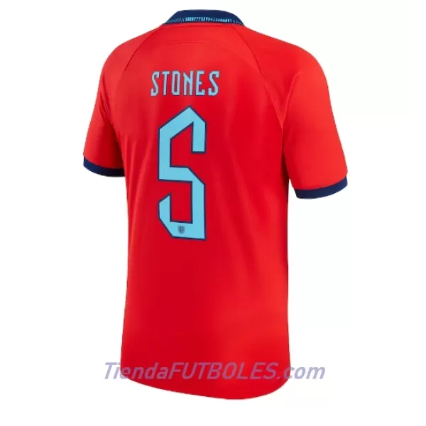 Camiseta Inglaterra John Stones 5 Hombre Segunda Mundial 2022