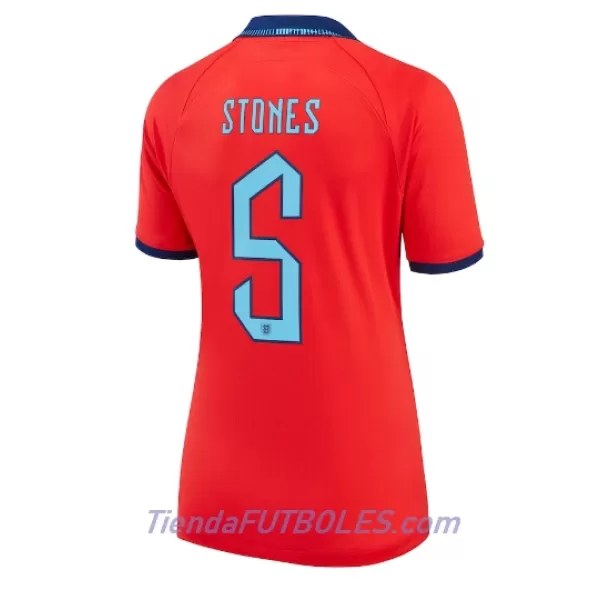 Camiseta Inglaterra John Stones 5 Mujer Segunda Mundial 2022