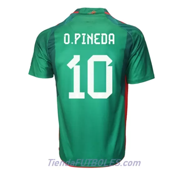 Camiseta México Orbelin Pineda 10 Hombre Primera Mundial 2022