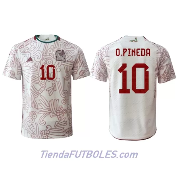 Camiseta México Orbelin Pineda 10 Hombre Segunda Mundial 2022