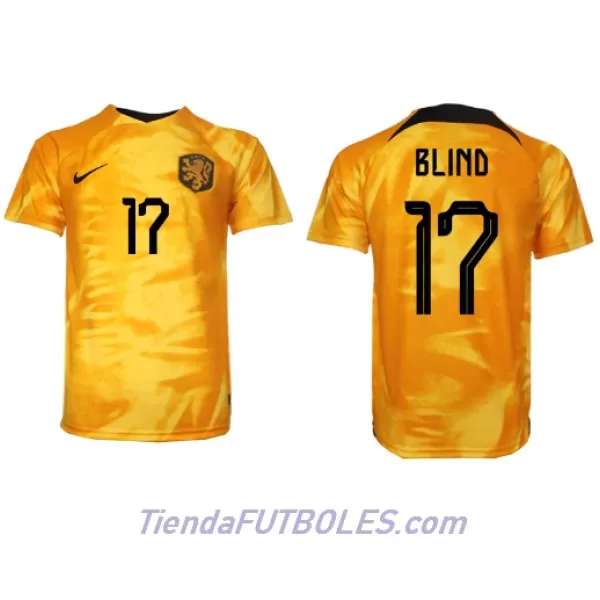 Camiseta Países Bajos Daley Blind 17 Hombre Primera Mundial 2022