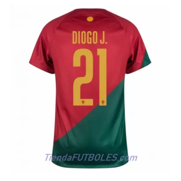 Camiseta Portugal Diogo Jota 21 Hombre Primera Mundial 2022