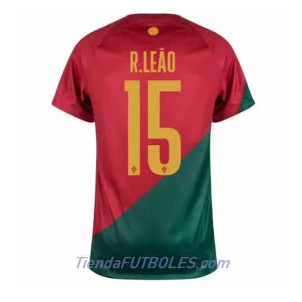Camiseta Portugal Rafael Leao 15 Hombre Primera Mundial 2022
