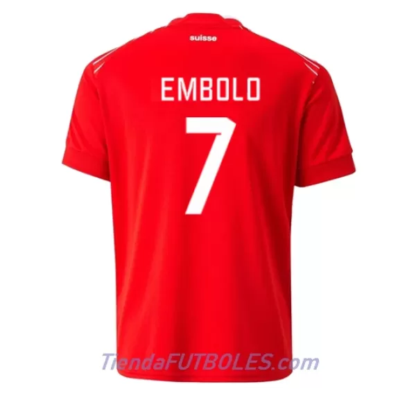Camiseta Suiza Breel Embolo 7 Hombre Primera Mundial 2022