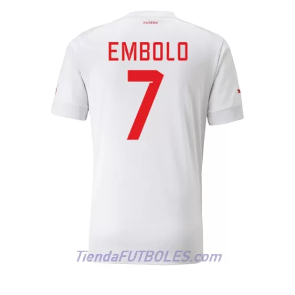 Camiseta Suiza Breel Embolo 7 Hombre Segunda Mundial 2022