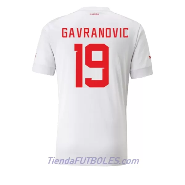 Camiseta Suiza Mario Gavranovic 19 Hombre Segunda Mundial 2022