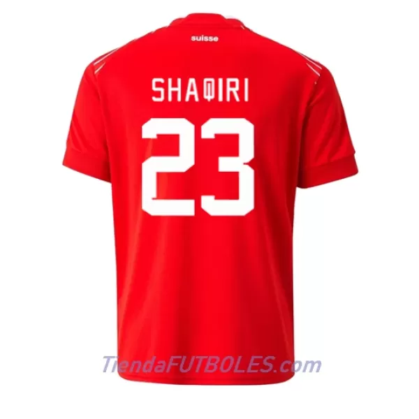 Camiseta Suiza Xherdan Shaqiri 23 Hombre Primera Mundial 2022