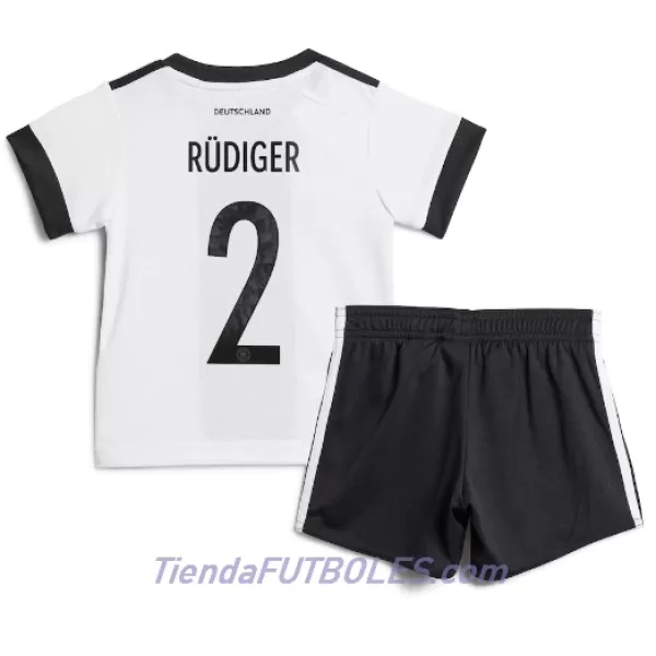 Conjunto Alemania Antonio Rudiger 2 Niño Primera Mundial 2022