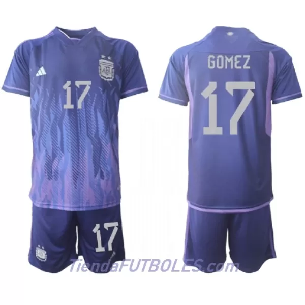 Conjunto Argentina Alejandro Gomez 17 Niño Segunda Mundial 2022