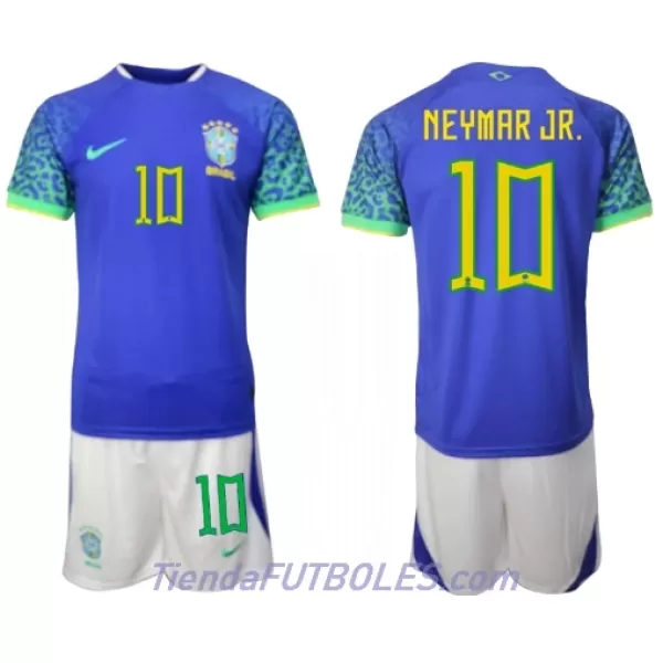Conjunto Brasil Neymar Jr 10 Niño Segunda Mundial 2022