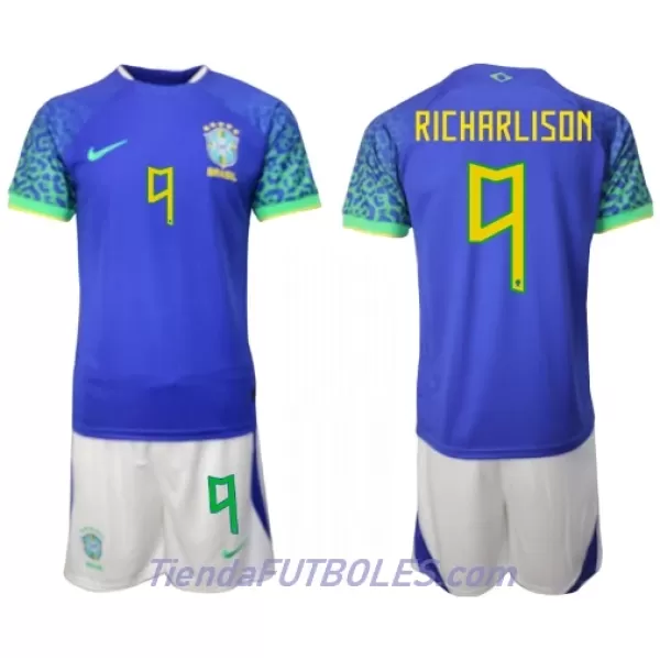 Conjunto Brasil Richarlison 9 Niño Segunda Mundial 2022