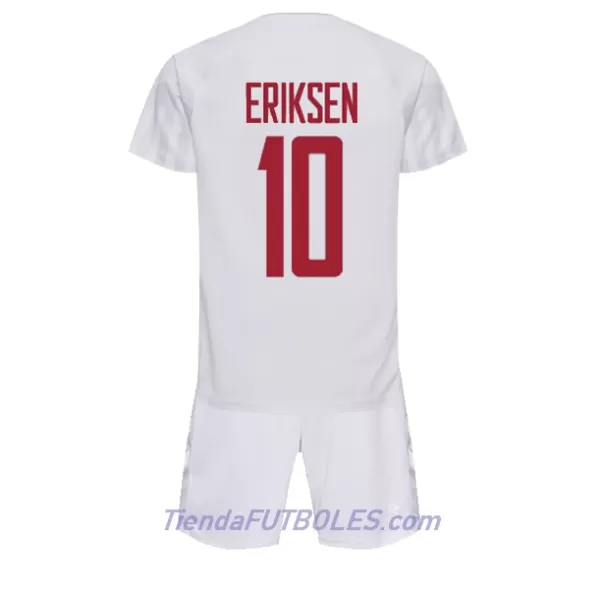 Conjunto Dinamarca Christian Eriksen 10 Niño Segunda Mundial 2022