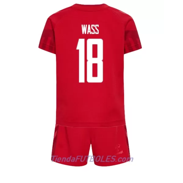 Conjunto Dinamarca Daniel Wass 18 Niño Primera Mundial 2022