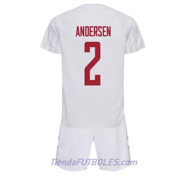 Conjunto Dinamarca Joachim Andersen 2 Niño Segunda Mundial 2022