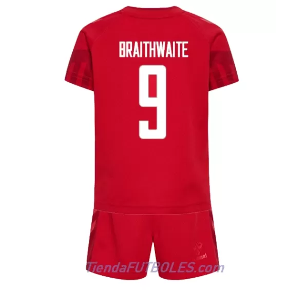 Conjunto Dinamarca Martin Braithwaite 9 Niño Primera Mundial 2022