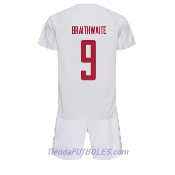 Conjunto Dinamarca Martin Braithwaite 9 Niño Segunda Mundial 2022