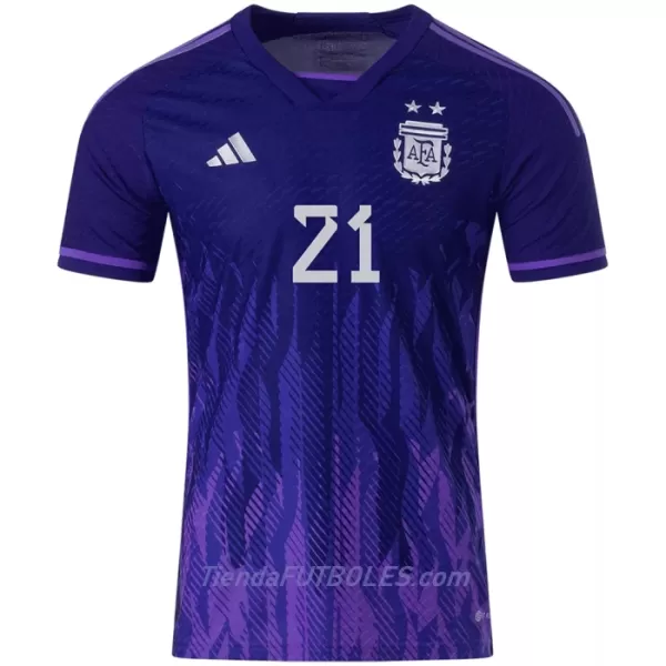 Camiseta Argentina Dybala 21 Hombre Segunda Mundial 2022