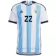 Camiseta Argentina Lautaro Martinez 22 Hombre Primera Mundial 2022