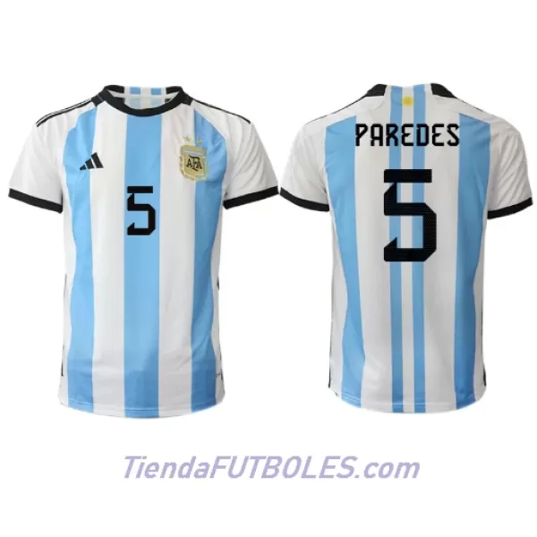 Camiseta Argentina Leandro Paredes 5 Hombre Primera Mundial 2022