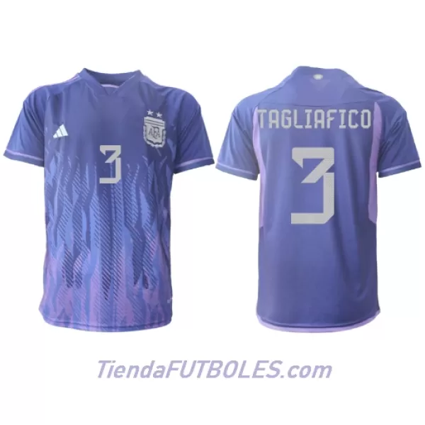 Camiseta Argentina Nicolas Tagliafico 3 Hombre Segunda Mundial 2022